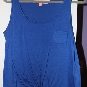 Blue cropped tank